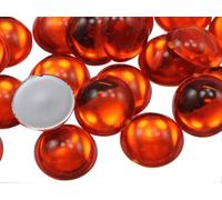 KraftGenius Allstarco 25mm Orange Hyacinth H125 Round Flat Back Acrylic Cabochons 1 Inch Plastic Gems for Crafts Costume Embelishments Card Making Jewels Jewelry Making Cosplay Jewels - 12 Pieces