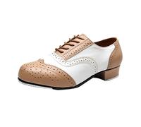 Kraftpaid Childrens Tap Shoes,Low Heel Tap Shoes,Boy'S Low Heel Tap Shoes,Easy Strap Tap Dance Shoes,Lace Up Tap Dance Shoes,Wear Resistant,Non-Hurt Feet,Clear Sound,For Toddlers Beginner