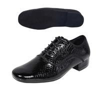 Kraftpaid Lace Up Men's Ballroom Dance Shoes,Men Black Ballroom Dance Shoes,Soft Bottom Low Heel Breathable,Wear-Resistant,for Jazz,Hip Hop,Outdoor,Walking,Sport