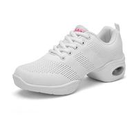 Kraftpaid Womens Dance Sneakers,Womens Mesh Split Sole Lace Up Shoe,Jazz Dance Sneakers For Women,Jazz Latin Ballroom Casual Sneakers,Yoga Training Shoes,Breathable,For Dance Performances,Practice