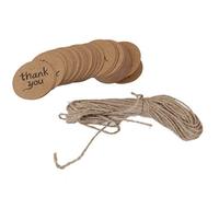 Kraftpapier Tags DIY Crafts Runde Tags DANKE Muster Tags Dekorationsartikel für Hochzeitsfeier Dekor 20 StückEs ist schön und nützlich.