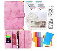 Kraftstack Budget Binder Money Saving Wallet - 28Pcs A6 Ring Binder, Money Organiser for Saving Money, Budget Planner with Cash Envelopes - Perfect for Budgeting and Planning Monthly Expenses (Pink)