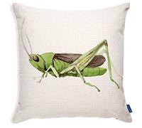 KRAFTYGIFTS Insect Cushion Cover Bug Accent Pillow Sofa Throw Pillow Cushion Summer Outdoor 40 x 40 (Grasshopper IC18)