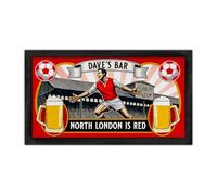 KRAFTYGIFTS Personalised Bar Runner Arsenal Football Fan Rubber Beer Mat Home Pub Man Cave Shed Retro Dad Birthday Gift SBR02