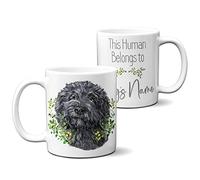 KRAFTYGIFTS Personalised Black Doodle Dog Mug Custom Dogs Cup Pet Puppy Tea Coffee Pup Owner Gift Cockapoo NDM23