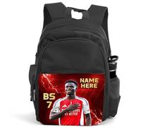 KRAFTYGIFTS Personalised Bukayo Saka Football Backpack Legend Player Arsenal Boys School Bag Childrens Nursery Kids Rucksack Gift LU07