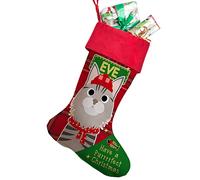 KRAFTYGIFTS Personalised Cat Stocking Christmas Kitten Hanging Xmas Santa Boot Present Pet Treat Bag Maine Coon Cats SC08