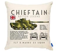 KRAFTYGIFTS Personalised CHIEFTAIN Cushion Cover RAF Battle Tank BP14