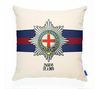KRAFTYGIFTS Personalised Coldstream Guards Cushion Cover Pillow | British Army | Military Gift MC08