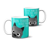 KRAFTYGIFTS Personalised Dog Mug Funny Cairn Terrier Cup Cute Puppy Birthday Gift (Mint CD11)