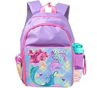 KRAFTYGIFTS Personalised Girls School Bag Mermaid Backpack Kids Primary Book Bag, Pretty Childrens Cute Rucksack KS201