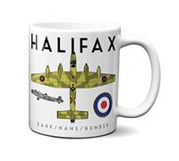 KRAFTYGIFTS Personalised HALIFAX Bomber Mug Cup RAF Fighter Plane Tea Coffee Mug BPM05