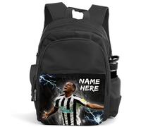 KRAFTYGIFTS Personalised Isak Football Backpack Legend Player Newcastle Boys School Bag Childrens Nursery Rucksack Kids Gift NL33
