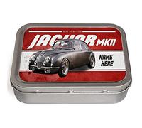 KRAFTYGIFTS Personalised Jaguar MK2 Tobacco Tin Classic Car 2oz Baccy Tin Cigarette Rolling Smoking Birthday Gift CLP22