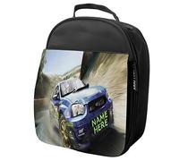 KRAFTYGIFTS Personalised Kids Lunch Bag Car Thermal Insulated Boys Cooler Bag with Mesh Pocket Childrens Nursery School Travel Lunchie (Rally Car ST437)