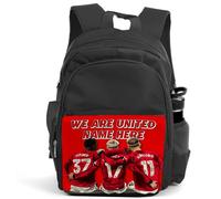 KRAFTYGIFTS Personalised Mainoo Garnacho Hojlund Football Backpack Legend Player Manchester Boys School Bag Childrens Nursery Rucksack Kids Gift NL82
