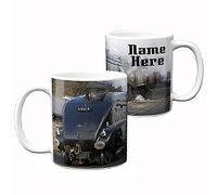 KRAFTYGIFTS Personalised Mallard Train Mug Steam Trains Coffee Cup Custom Tea Mug Birthday Gift for Him ST163