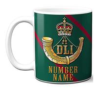 KRAFTYGIFTS Personalised Military Mug Durham Light Infantry Cup Army Badge Veteran Poppy Gift TRM08