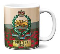 KRAFTYGIFTS Personalised Military Mug Kings Own Royal Border Regiment Cup Army Badge Veteran Poppy Gift VPM10