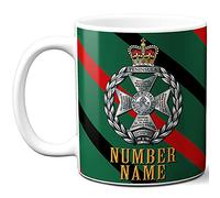 KRAFTYGIFTS Personalised Military Mug Royal Green Jackets Cup British Army Badge Veteran Poppy Gift TRM16