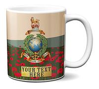 KRAFTYGIFTS Personalised Military Mug Royal Marines Globe & Laurel Cup Army Badge Veteran Poppy Gift VPM01A