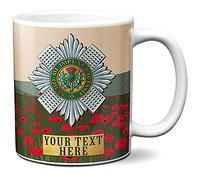 KRAFTYGIFTS Personalised Military Mug Scots Guards Cup Army Badge Veteran Poppy Gift VPM43