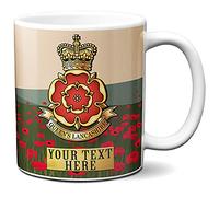 KRAFTYGIFTS Personalised Military Mug The Queen's Lancashire Regiment Regiment Cup Army Badge Veteran Poppy Gift VPM35