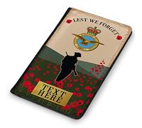 KRAFTYGIFTS Personalised Military Passport Case Royal Air Force RAF Travel ID Card Holder Official Regiment Veteran Gift VPV39