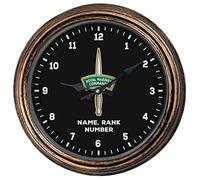 KRAFTYGIFTS Personalised Military Wall Clock Royal Marine Commando Classic Round Hanging Glass Front British Army Clock Veteran Gift AC67