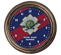 KRAFTYGIFTS Personalised Military Wall Clock The Scots Guards Classic Round Hanging Glass Front British Army Clock Veteran Gift AC35