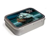 KRAFTYGIFTS Personalised Pirate 2oz Tobacco Tin | Baccy Storage | Pill Box | Cigarette Rolling Stash Can ST834