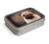 KRAFTYGIFTS Personalised Pug 2oz Tobacco Tin | Baccy Storage | Pill Box | Cigarette Rolling Stash Can Tin KS174
