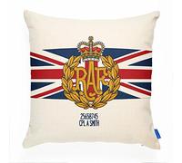 KRAFTYGIFTS Personalised RAF Cap Badge Cushion Cover Pillow |Royal Air Force | Military Gift MC23