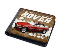 KRAFTYGIFTS Personalised Rover SD1 Wallet Mens Classic Car Bi-Fold Coin Card Holder Fathers Day Mens Birthday Gift CLP46