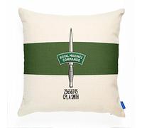 KRAFTYGIFTS Personalised Royal Marines Commando Cushion Cover Pillow | Royal Navy | Military Gift MC45