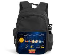 KRAFTYGIFTS Personalised Solar System Planets Backpack Bag Boys For School Childrens Primary Kids Black Nursery Cute Rucksack Birthday Gift ST135