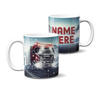 KRAFTYGIFTS Personalised Trucker Mug Lorry Driver Cup Trucking Dad Birthday Lorries Gift LB003