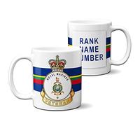 KRAFTYGIFTS Personalised Veteran Mug Royal Marines Globe & Laurel British Military Cup Official Army Badge Grandad Dad Birthday Fathers Day Gift VMM72
