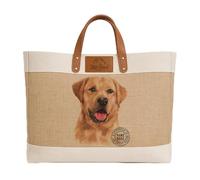 KRAFTYGIFTS Yellow Labrador Tote Bag Large Dog Shopper Personalised Womens Handbag Puppy Custom Carrier Birthday Gift KDC35