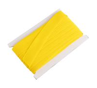 Kraftz High Quality 100% Cotton Bias Binding Tape 50m | Cotton Tape for Bunting with Herringbone Pattern Weaving | Bias Binding Tape for Sewing Available in Multiple Sizes (15mm, Yellow)