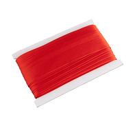 Kraftz High Quality 100% Satin Bias Binding Tape 50m | Satin Bias Tape for Bunting with Herringbone Pattern Weaving | Bias Binding Tape for Sewing Available in Multiple Sizes (15mm, Red)