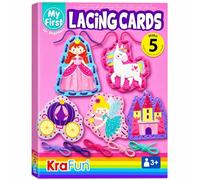 KRAFUN Beginner Unicorn 5 Pcs Lacing Cards Kids Ages 3+