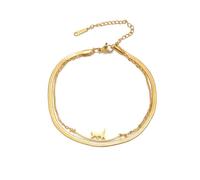 Kraidoey Cute Walking Cat Anklets for Women Stainless Steel Anklets Kitten Animal Ankle Bracelets Fashion Beach Accessories Foot Jewelry for Gis Cat Lovers