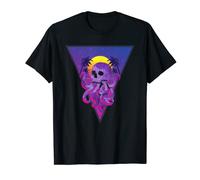 Kraken 90s Synthwave Sea Monster Skull Octopus Vaporwave T-Shirt