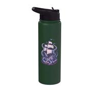 Kraken Attack Ship Tentacles Ocean Monster Nautical Stainless Steel Insulated Water Bottle