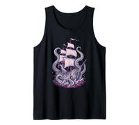 Kraken Attack Ship Tentacles Ocean Monster Nautical Tank Top