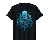 Kraken Attacks Pirate Ship Giant Octopus Sea Monster Ocean T-Shirt