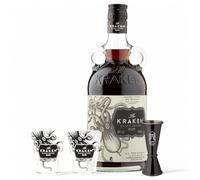 Kraken Black Spiced Rum 70cl - With Two Kraken Shot Glasses & Jigger