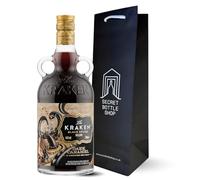 Kraken Black Spiced Rum Dark Caramel and Cornish Sea Salt with Gift Bag, 70cl