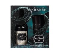 Kraken Black Spiced Rum Gift Set and Kraken Black Smoky Glass Jar, 35 cl